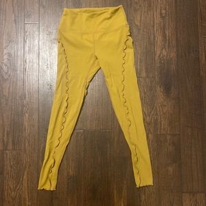 Free people movement leggings, dark yellow: size xs